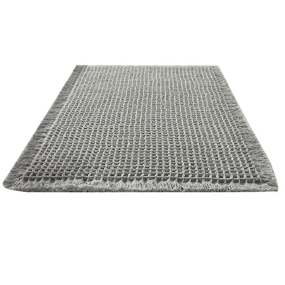 Bath Mat Bathroom Rug Thicken Design Plush Material Water Absorbent Function Grey 77x46x1cm 1Pcs