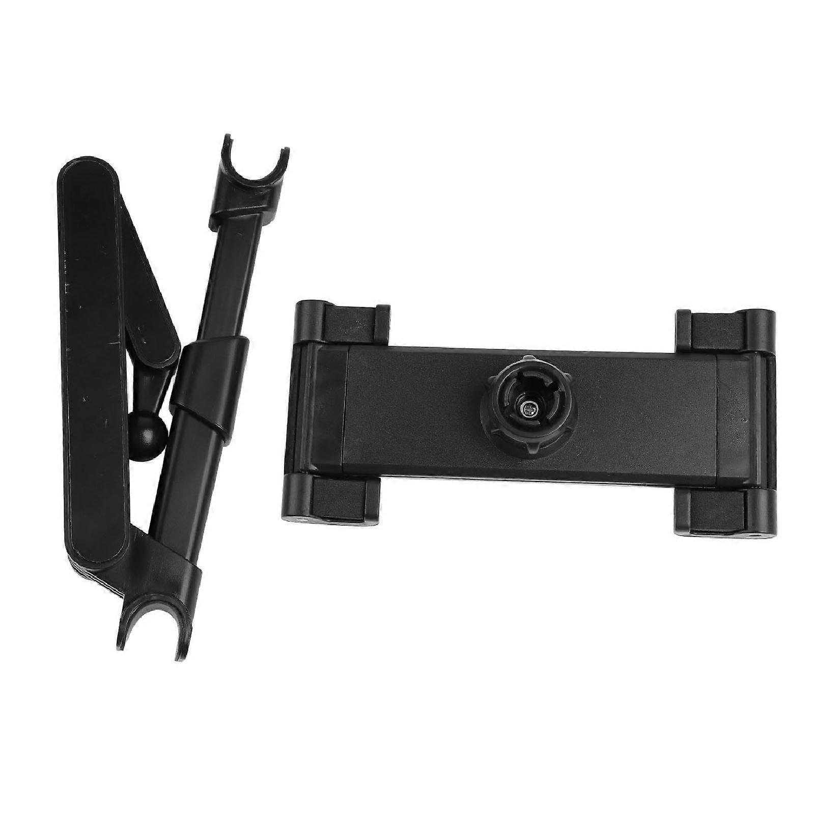 Car Headrest Tablet Holder, 360 Degree Rotation, Anti-Shake, Retractable Phone Holder with Rubber Pads for Kids