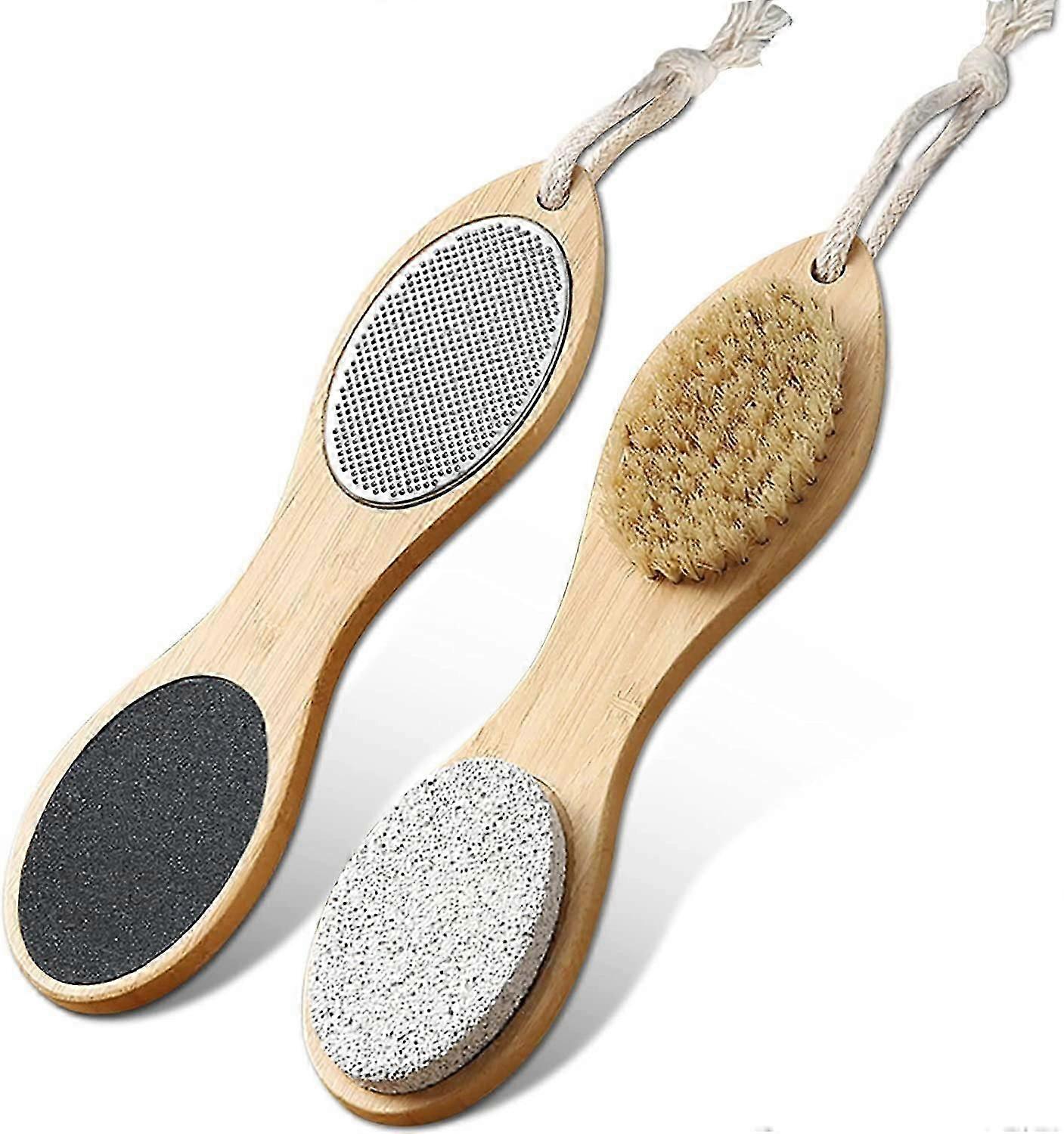 フットファイル、4-in-1ペディキュアとグラインディングセット、クリーニングブラシ付き、乾燥肌やひび割れた肌に適しています