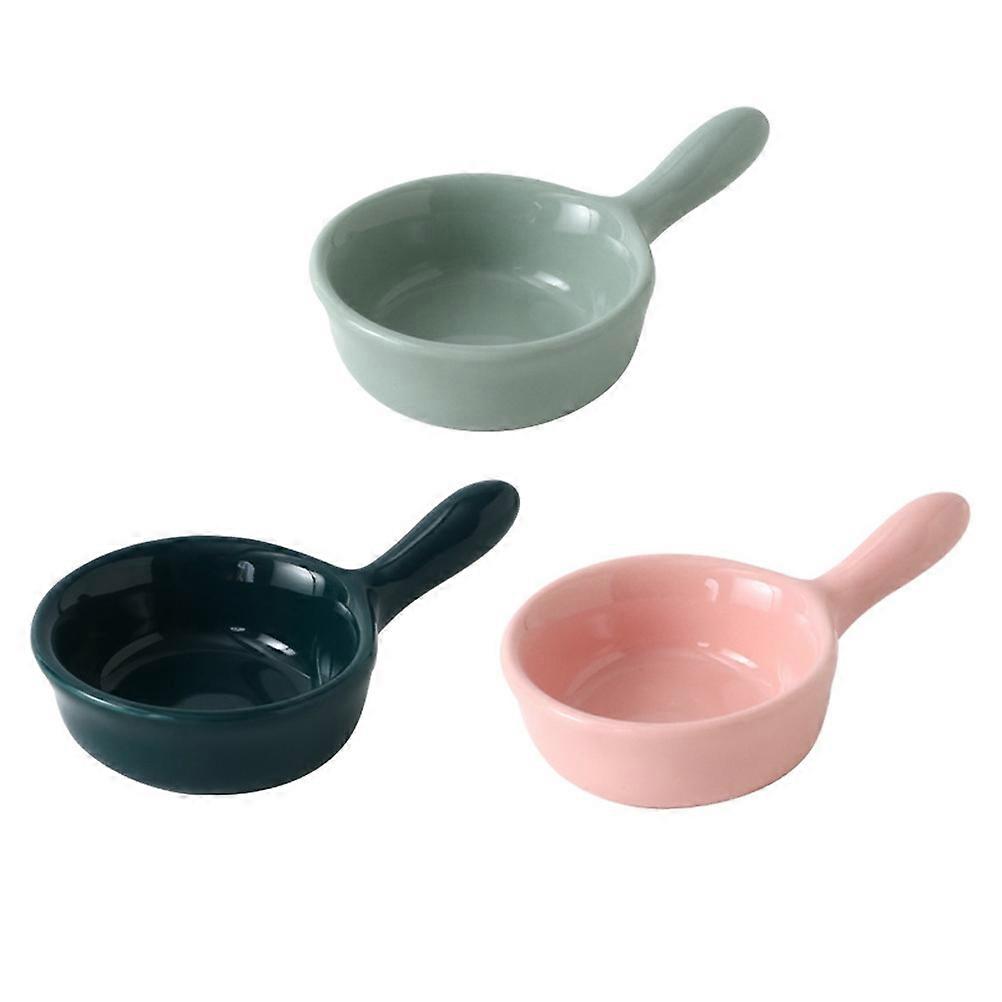 Sauce Dishes Small Ceramic Appetizer Plates 10X6X2.5CM 3Set