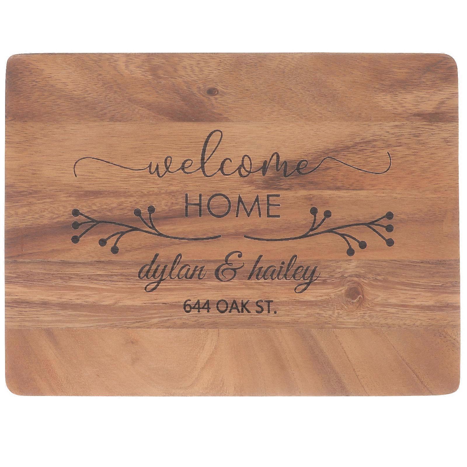 Carved Design Board Walnut Wood Cutting Surface Housewarming present 22x30cm 1Set