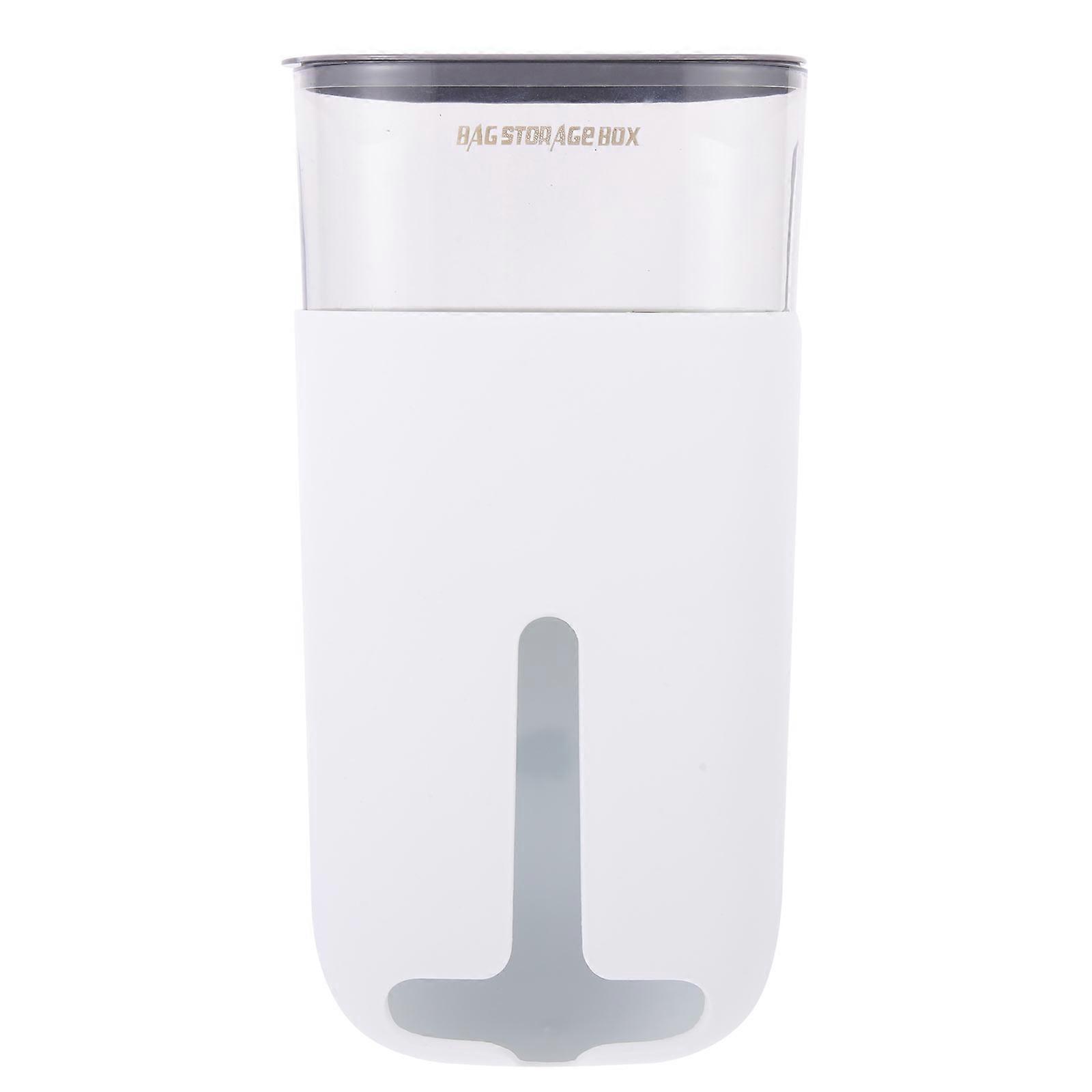 Wall Mounted Trash Bag Holder Rectangular Box Bedroom Use 31.8X17CM Grey Material 1Set