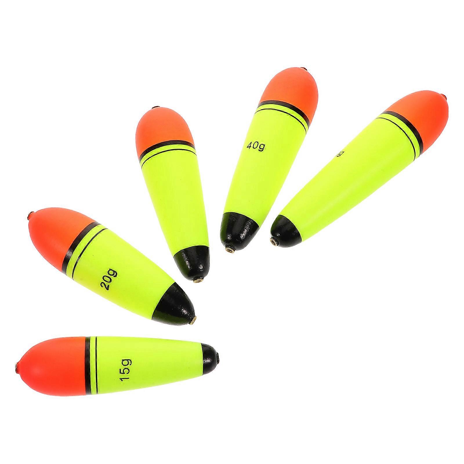 5pcs Eva Fishing Floats Lightweight Professional for Lakes Rivers Oceans Long Casting Quick Sinking Versatile Angling Use