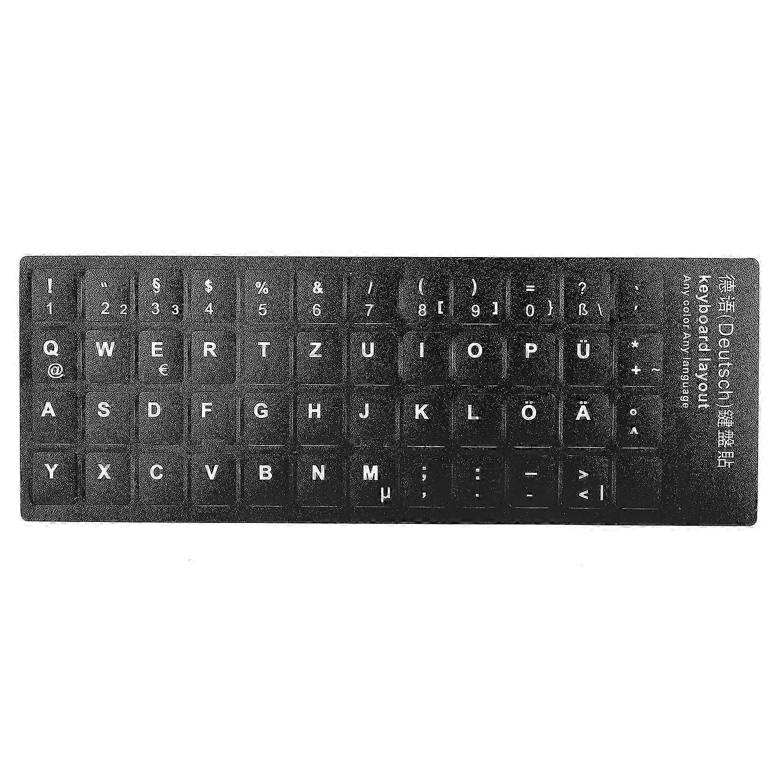 German Keyboard Sticker Replacement Keyboard Sticker for Desktop Computer Laptop