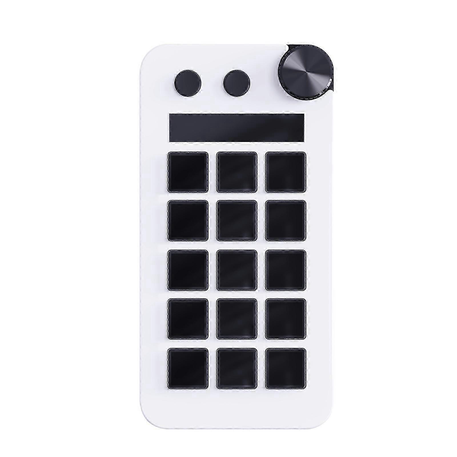 (White) Streamdeck Visual Mini Keyboards Lcd Button Live Streaming Controller Game Programming Customizable Keypad Win  White