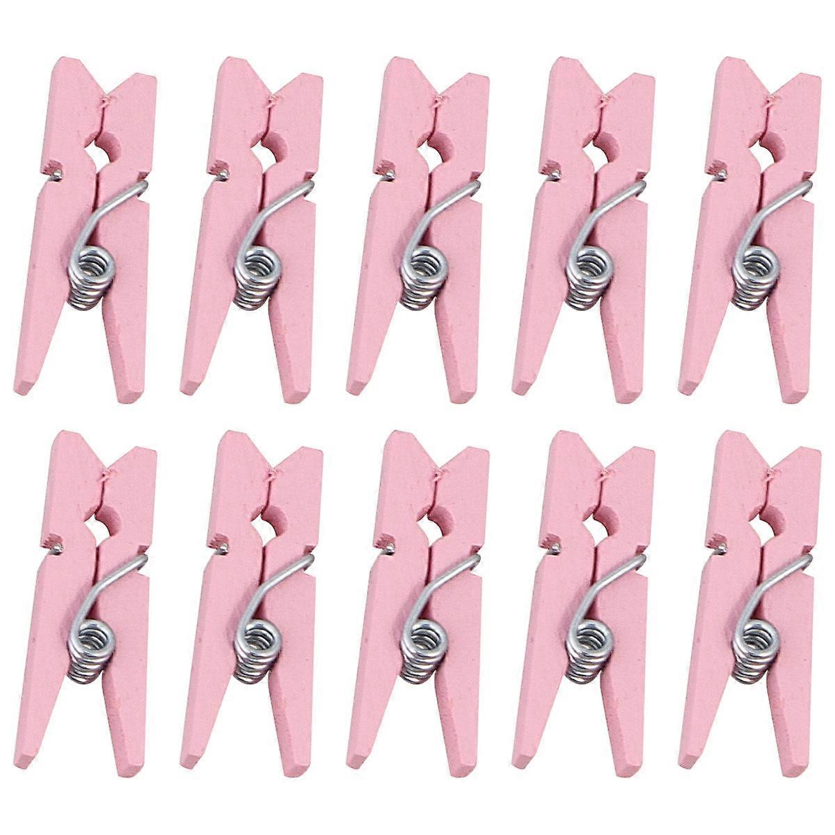 300PCS Pink Decorative Photo Clips Synthetic Material Utility Clips for Parties and Home Decor