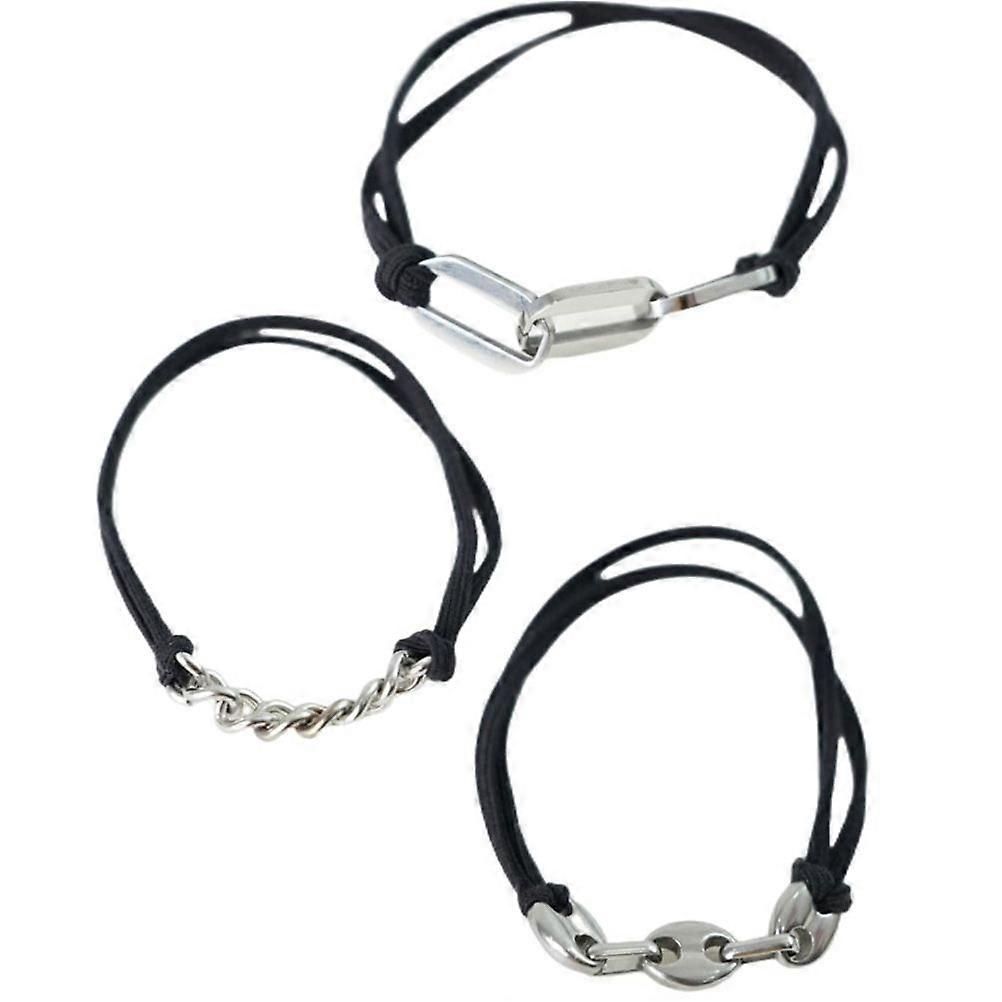 3pcs Femmes Cheveux Attaches Élastique Queue De Cheval Supports Filles Cheveux Accessoire Poignet Bracelets