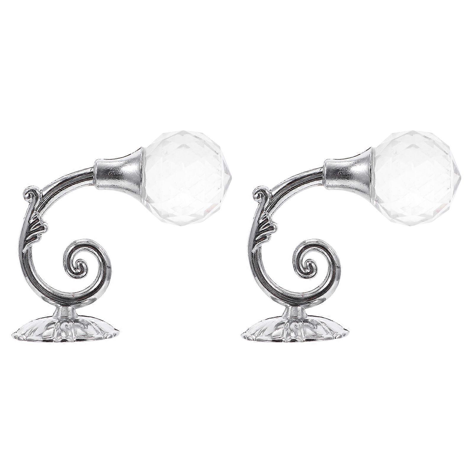 Curtain Tie Back Hooks Zinc Alloy Modern Hanging Bags And Keys Decorative Hooks For Curtains 6.5x6.5cm 1Pair