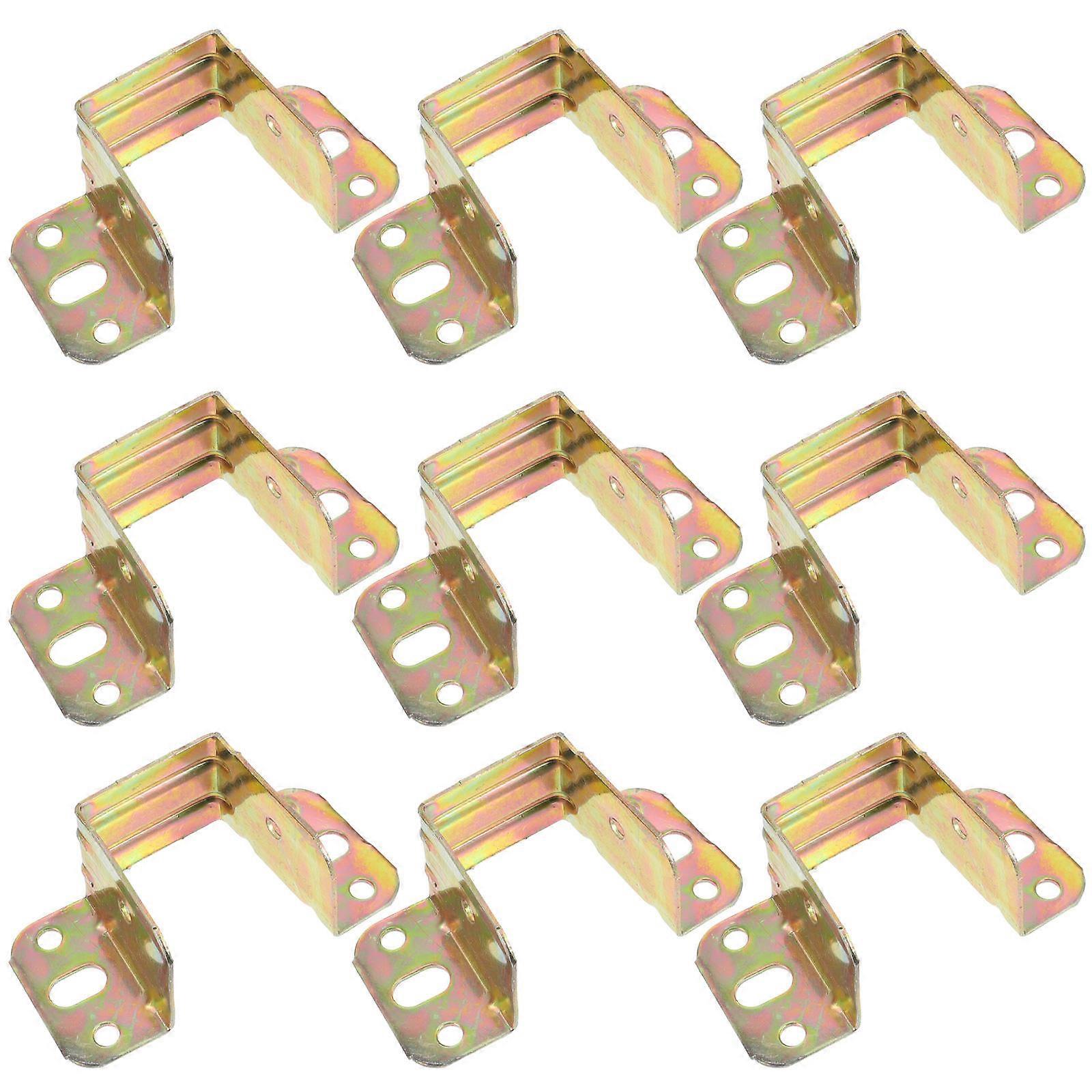 Corner Bracket Bed Hinge Connector Bed Frame Fixing Iron Material Square Shape For Furniture Components 10Pcs