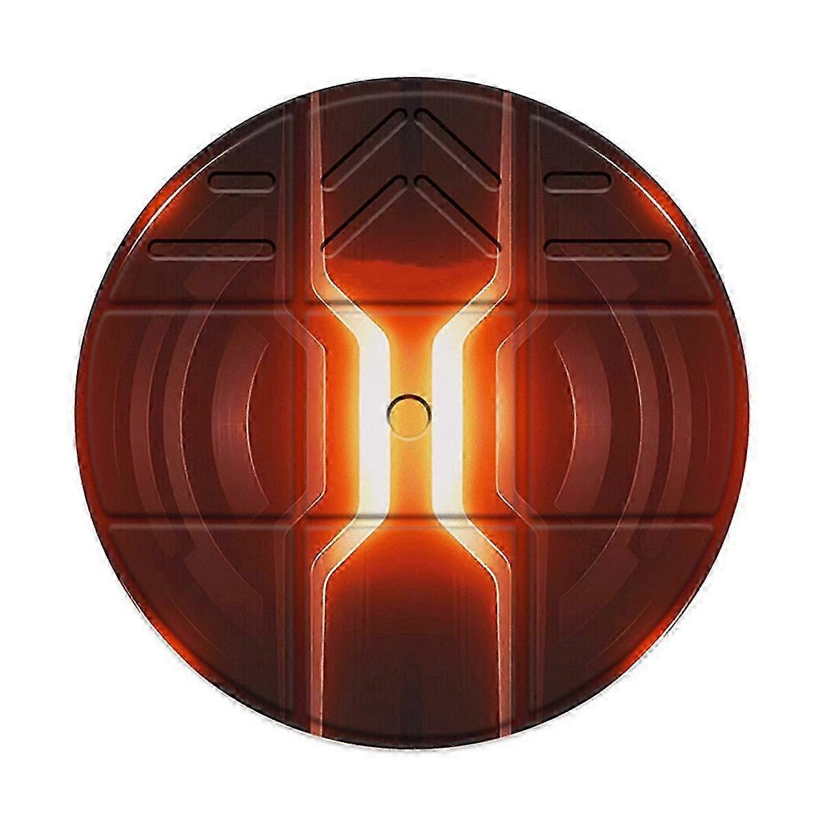 Foldable VR Mat for 3/, Round Large Anti-Fatigue Mat, Non-Slip and Comfortable Floor Mat, Orange