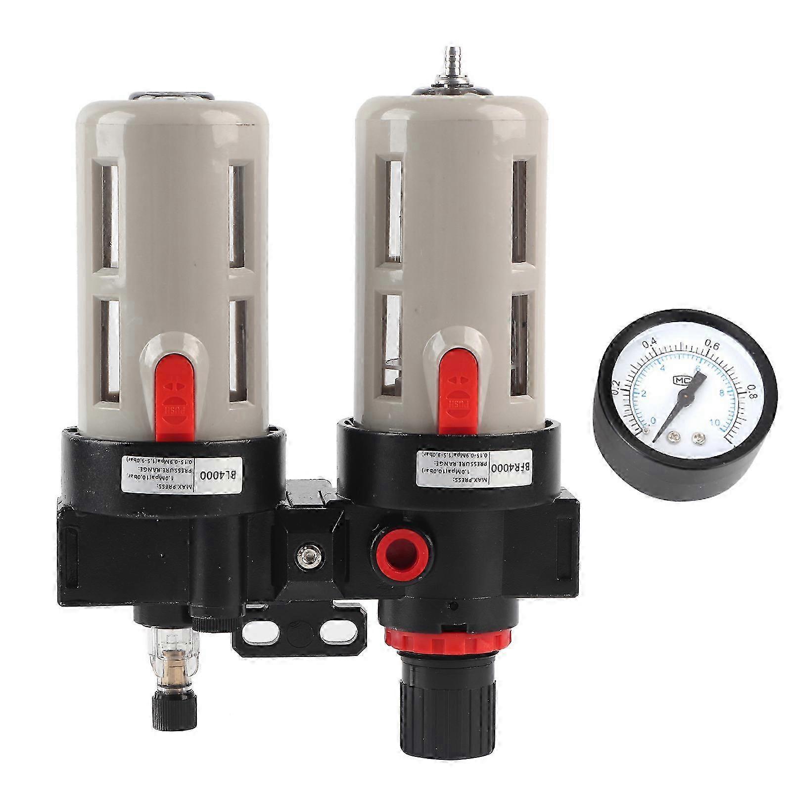 Air Pressure Compressor Filter Gauge Trap Oil Water Regulator Tools Kit