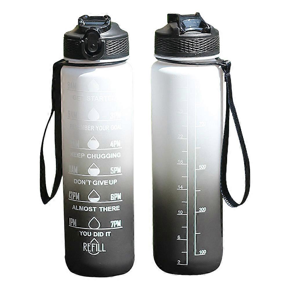 Bottle With Times To Drink And Straw, Motivational Drinking Water Bottles With Carrying Strap-Style5