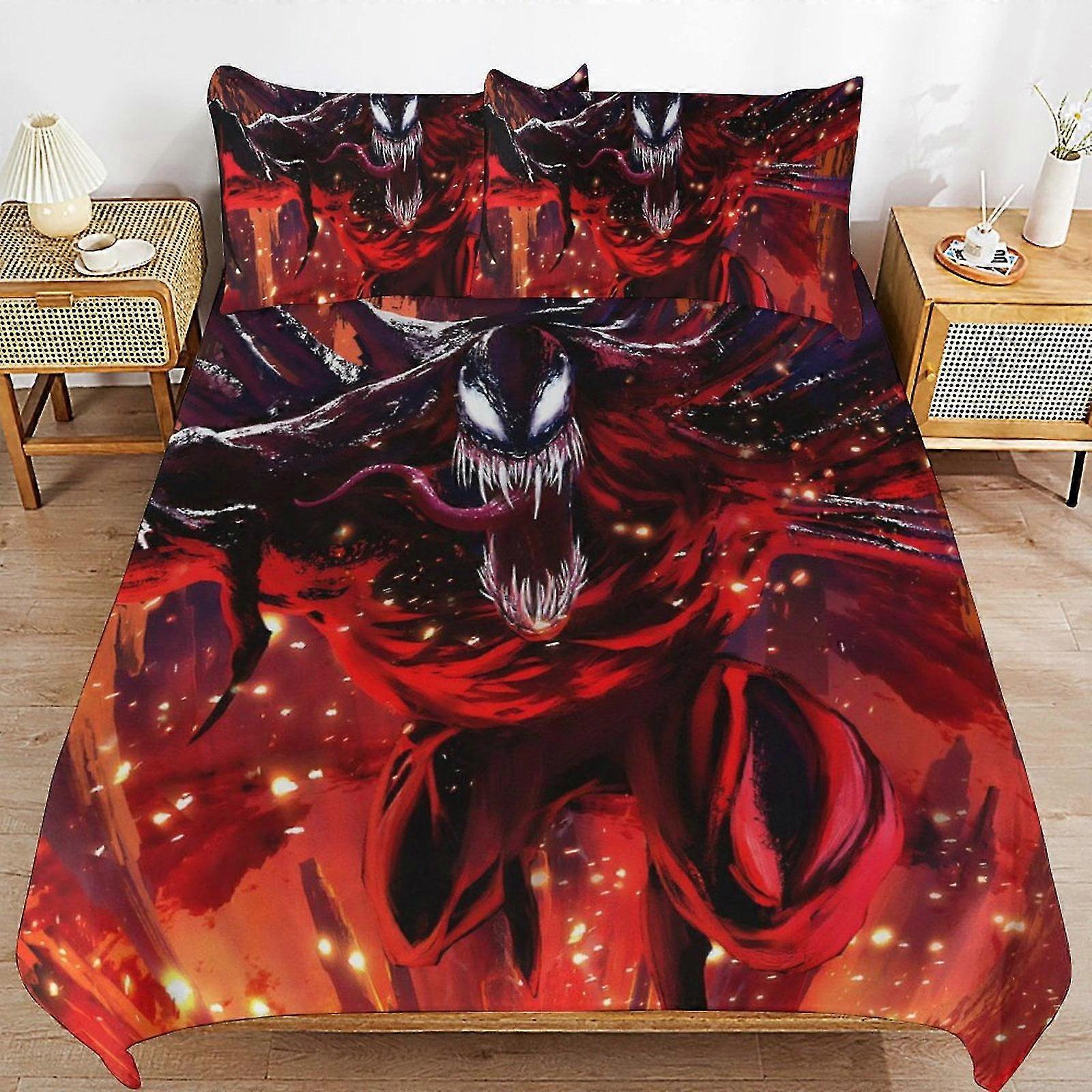 Conjuntos de Cama de Personagem de Desenho Animado Capa de Edredom Conjunto de Edredom Decoração de Cama de Quarto Macia Presentes para Meninos e Meninas 3 Peças com 1 Capa de Edredom e 2 Pi