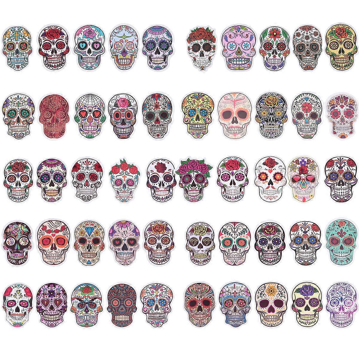 Skull Sticker Pack 150pcs Colorful Decals for Laptops, Luggage, Motorcycles, Bicycles, Suitcases, and Cars for Personalization