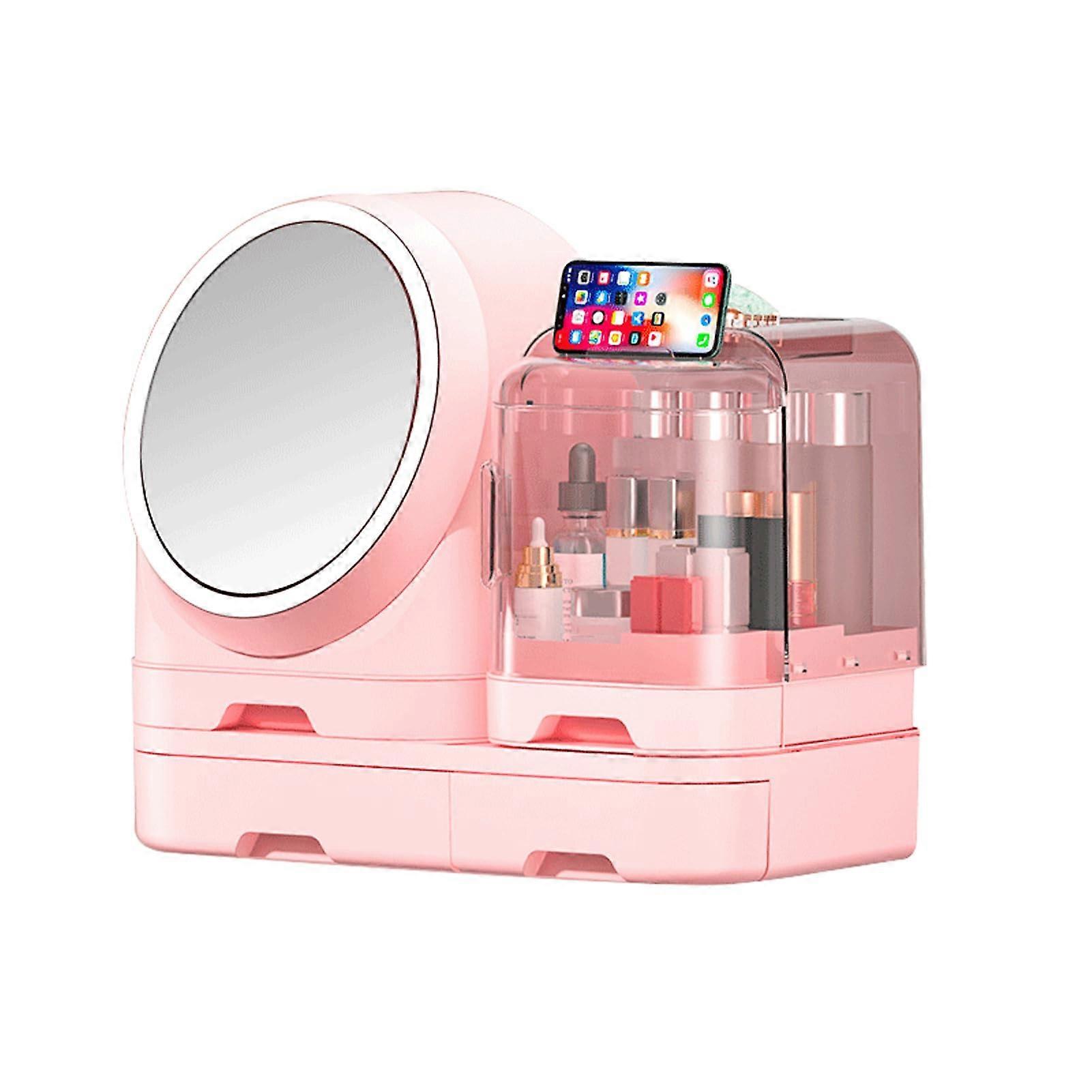 Makeup Organiser Drawer with Lid, Waterproof,  Capacity, 360 Rotating Mirror
