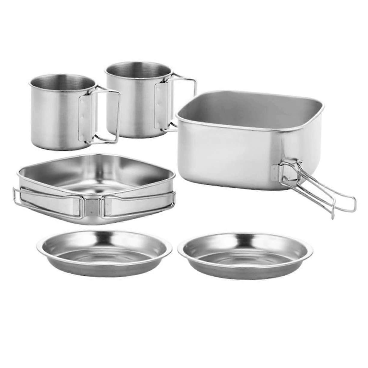 Outdoor Camping Cookware Set with Foldable Pots and Pans for Picnic Hiking and Backpacking