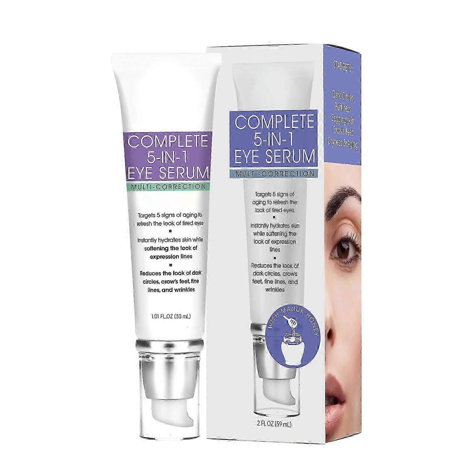 5-in-1 Eye cream for dark circles and puffy eyes, anti-aging eye cream, eye serum for wrinkles, crow's feet and fine lines