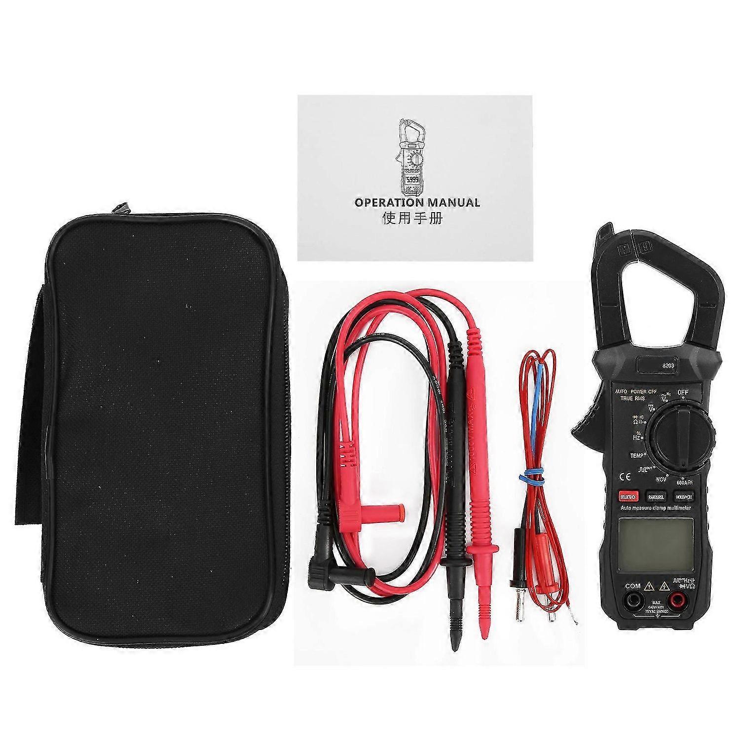 ET8203 Clamp Meter Auto Range 600A AC DC Voltage Frequency Resistance Capacitance Tester