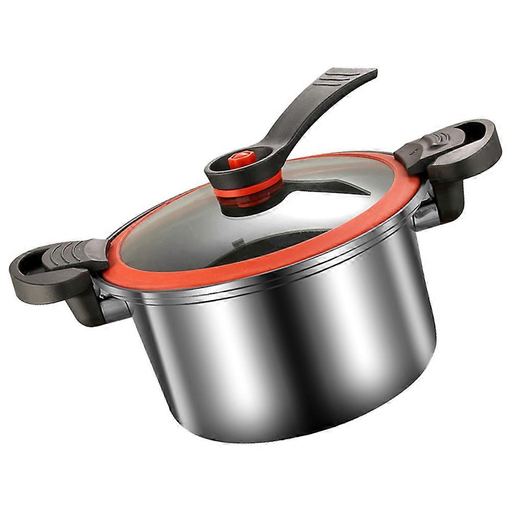 Low Pressure Cooker Soup Pot with Double Handle Non Stick for Quick Meals, Steaming, Searing, and Slow Cooking