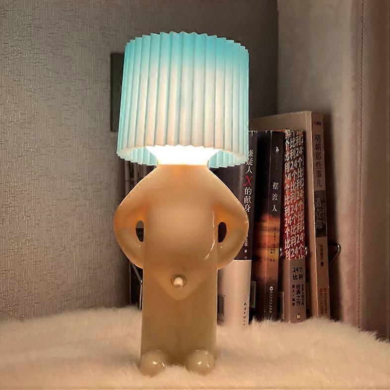 A Little Shy Man Naughty Little Boy Desk Lamp, Small Table Lamp Bedside Night Light -q