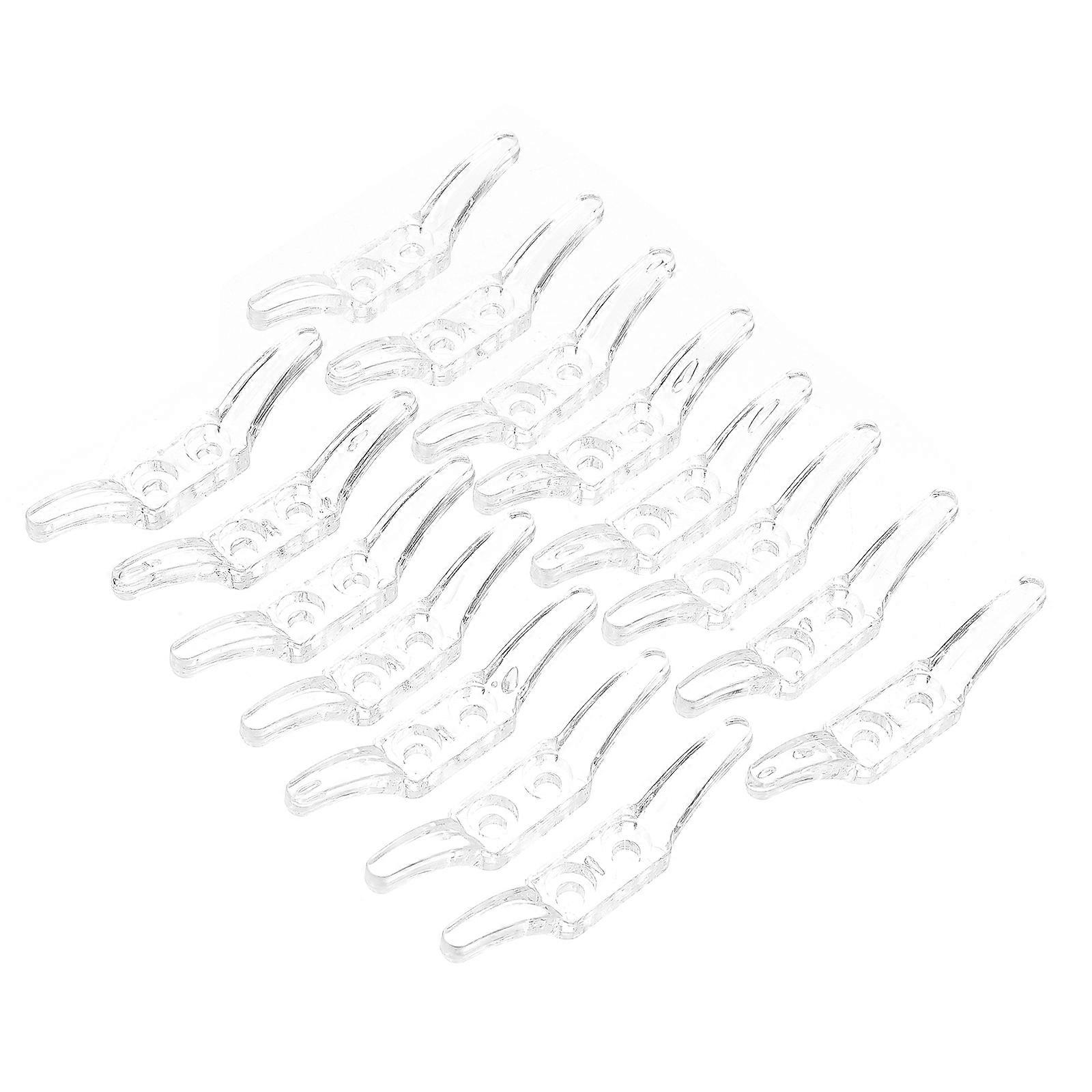 Curtain Positioning Hooks for Home Use Plastic Transparent 15pcs