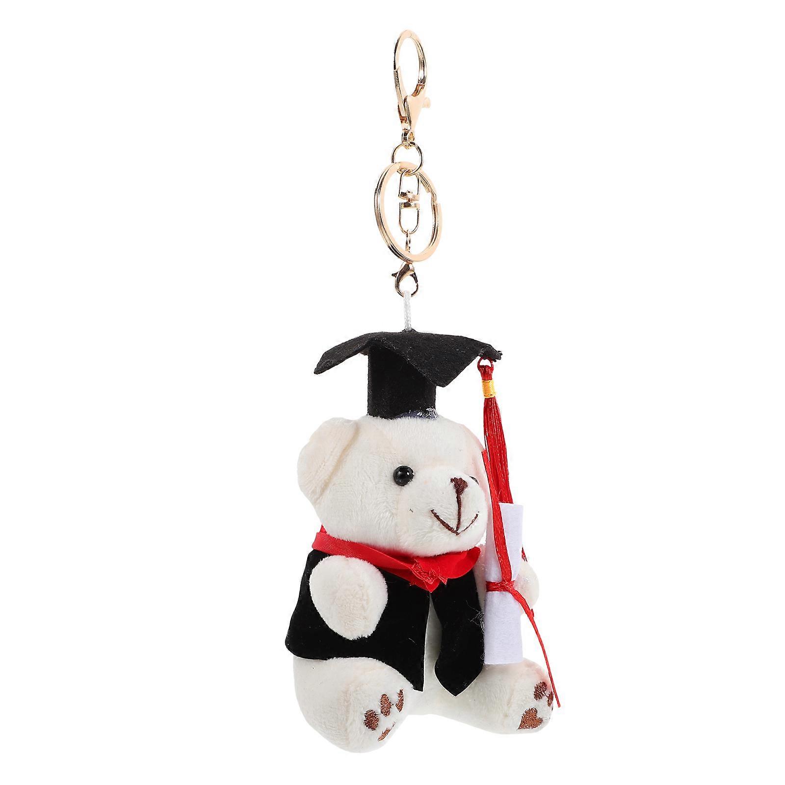 Stuffed Bear Keyring Plush Stuffed Animal Hanging Keyring Bear Plush Keychain Pendant Compact Size Portable present 1Pcs