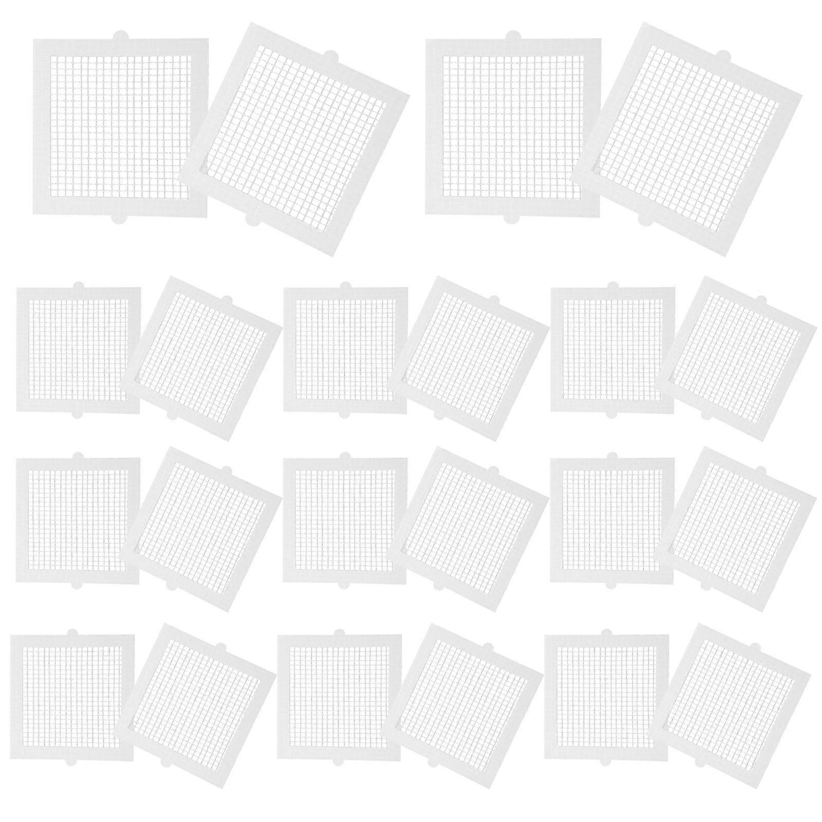 Self-Adhesive Shower Drain Hair Catcher Sticker Kitchen Use 13.5X11CM Anti-Blocking 30Pcs