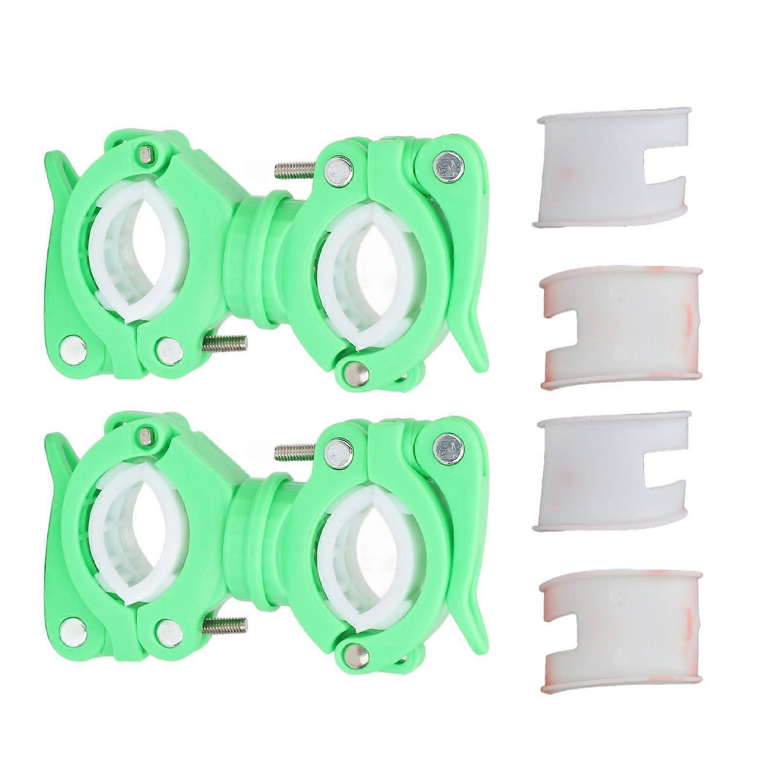 2 Set Cane Holder for Walker Rollator 360 Degree Rotation Wheelchairs Walking Stick Holder Green WhiteYMMR)