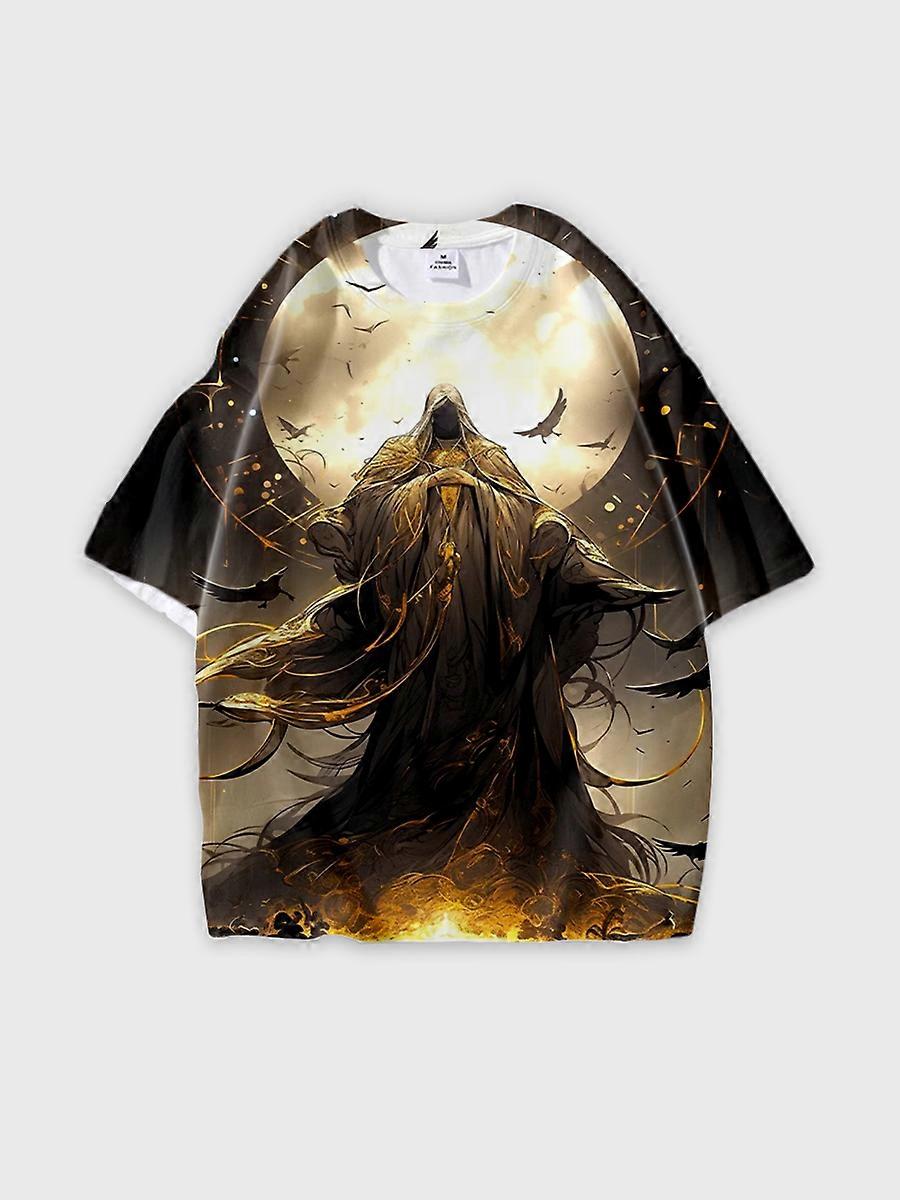 T-shirt round neck Pattern loose short sleeve JW2507