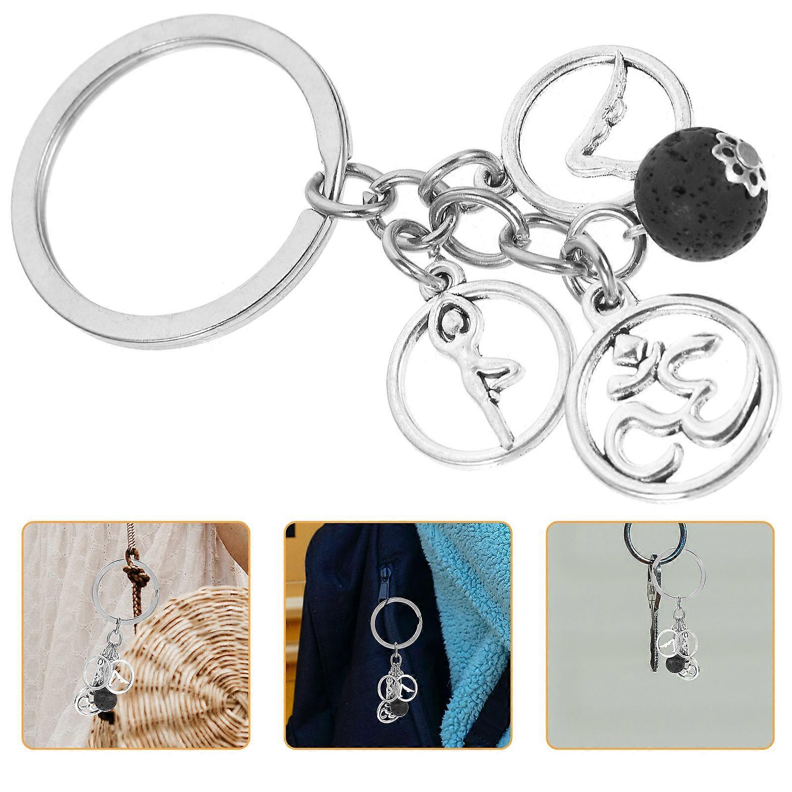 Decorative Bag Chain Anniversary Celebration Key Ring Pendant Sturdy Wear-Resistant 1Set