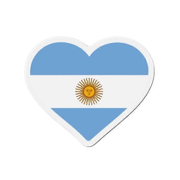 Magnet Heart Argentine Flag - Multicolored - 8 cm - 50 pieces - Synthetic resin - Mixed