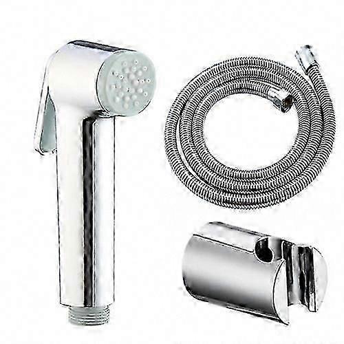 Chrome Bidet Shower with Support & 1.5m Flexible Hose for Easy Cleaning