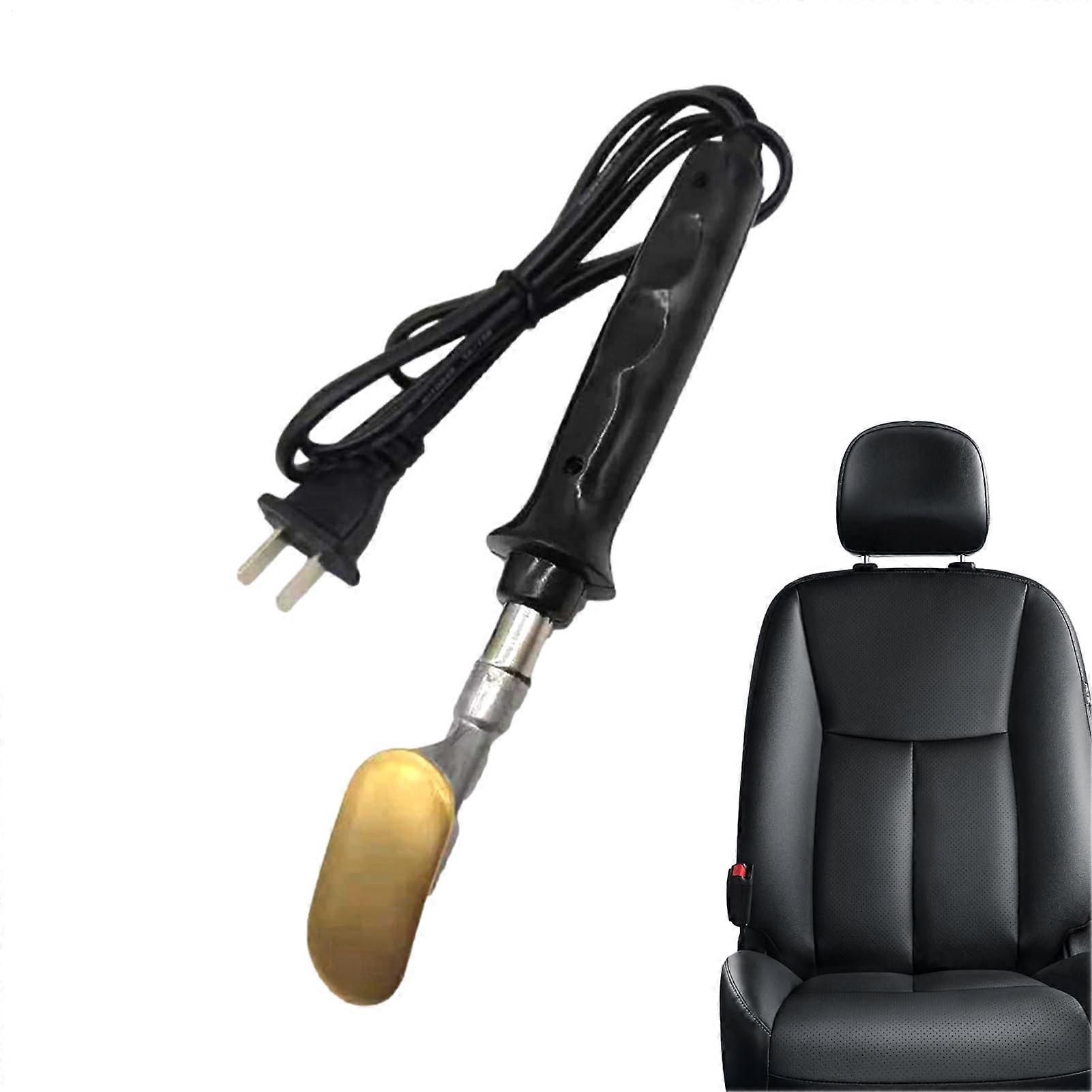 Car Seat Leather Tool Electric Heated Flattening Tool for Auto Seats Portable Leather Smoothing Tool Case Repair Kit