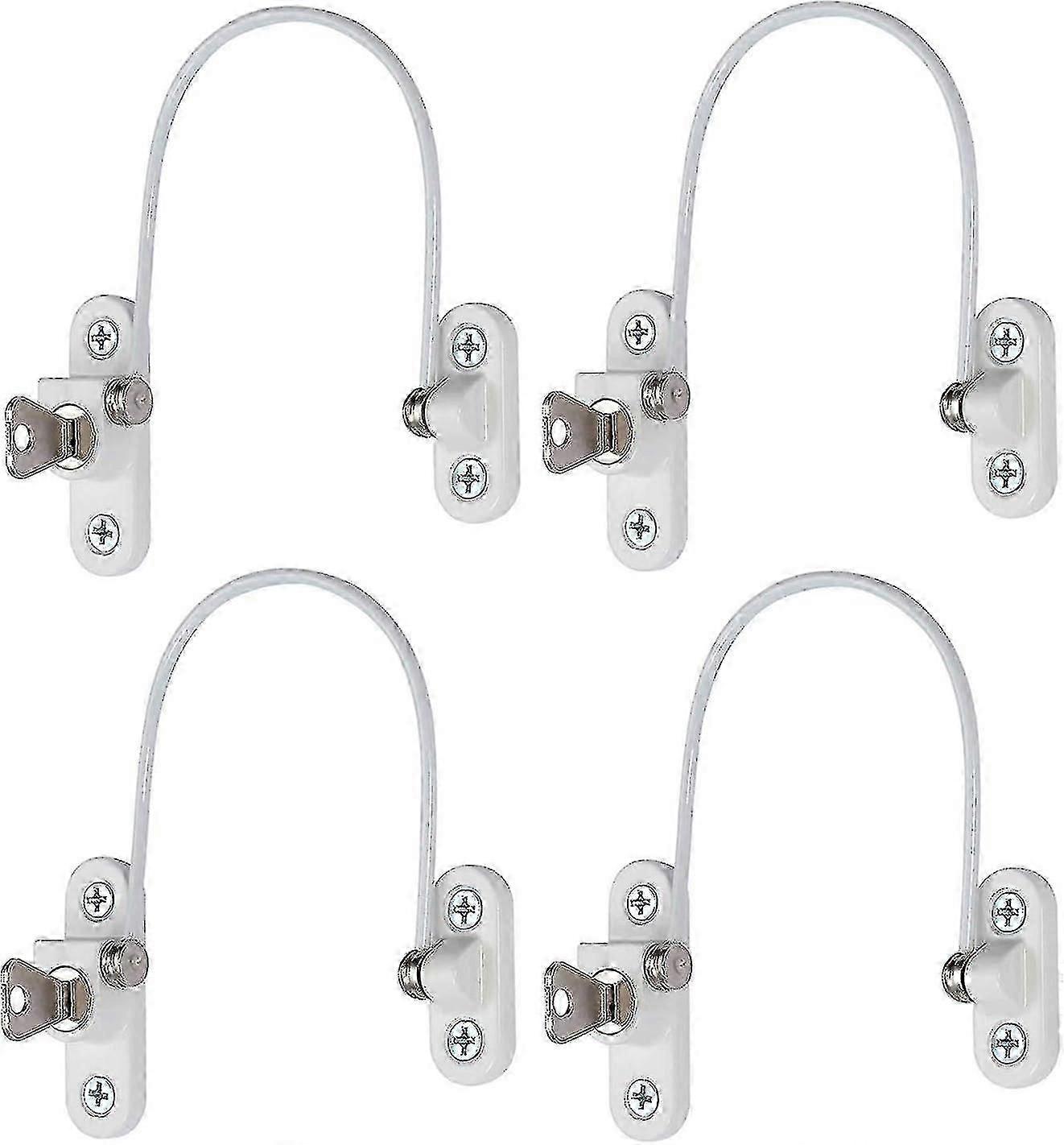 4 PCS Security Window Lock, Window Security Door Lock with Key