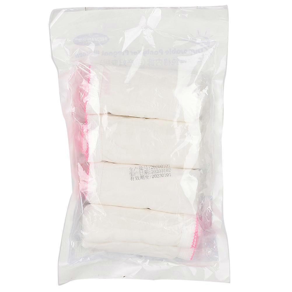 4 Pcs Disposable Breathable Cotton Maternity Underwear Adjustable Elastic Pregnancy Panties