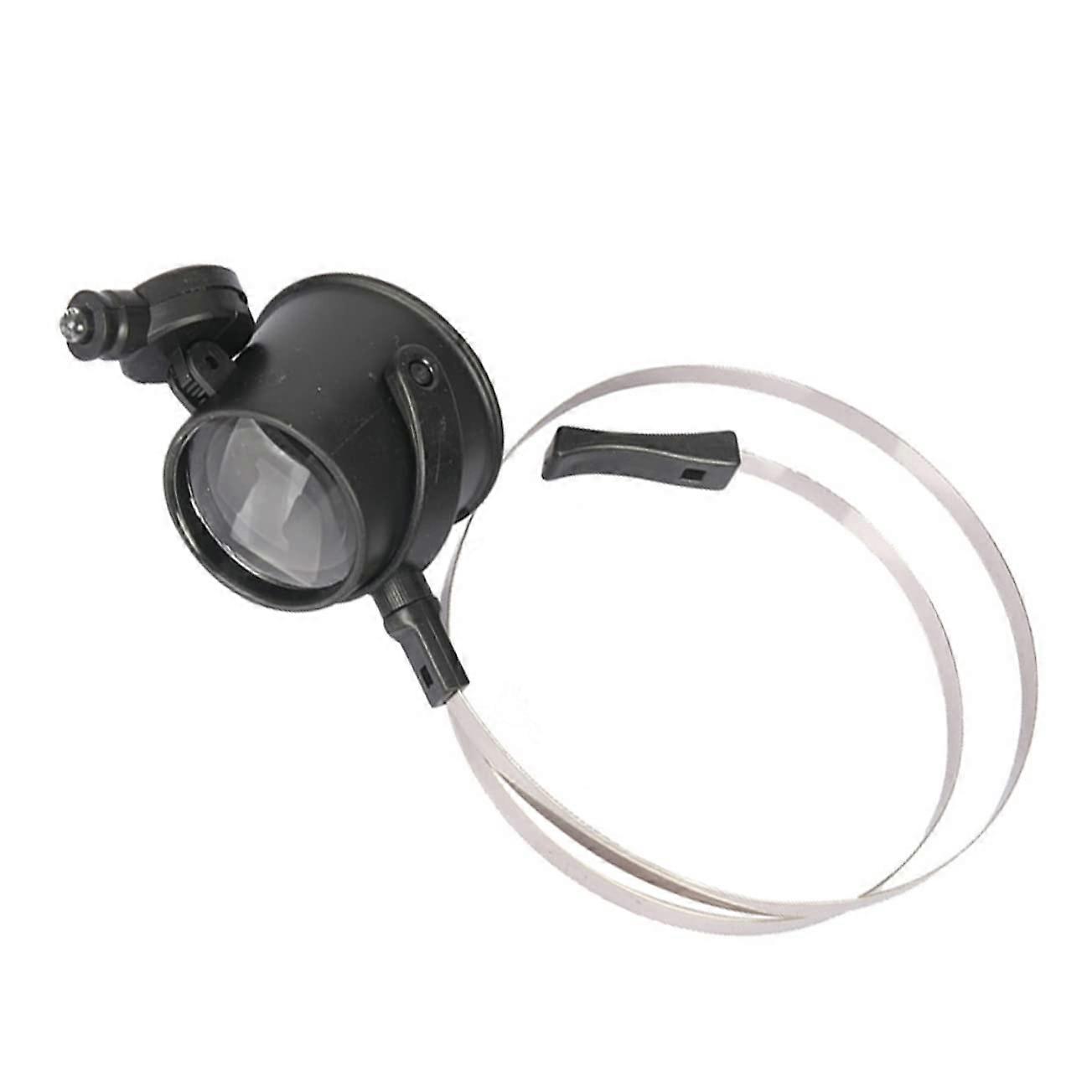 Head-Mounted Magnifying Glass with Light, Durable Loupe for Watchmakers, Ideal for Repairs and Detail Work
