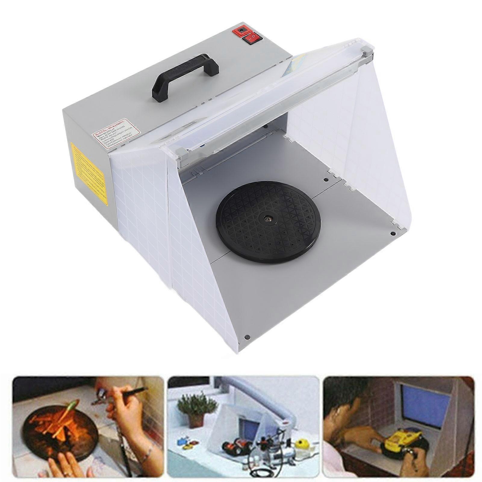 Airbrush Folding Portable Low Power Noise Spray Booth Extractor Filter with LED for Toys Models Crafts AU Plug 