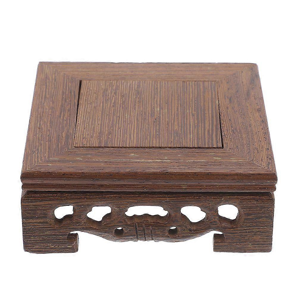Rectangular Teapot Display Stand Pot Wooden Base Chicken Wing Wood Decorative Wood Display Riser for Balls Vases