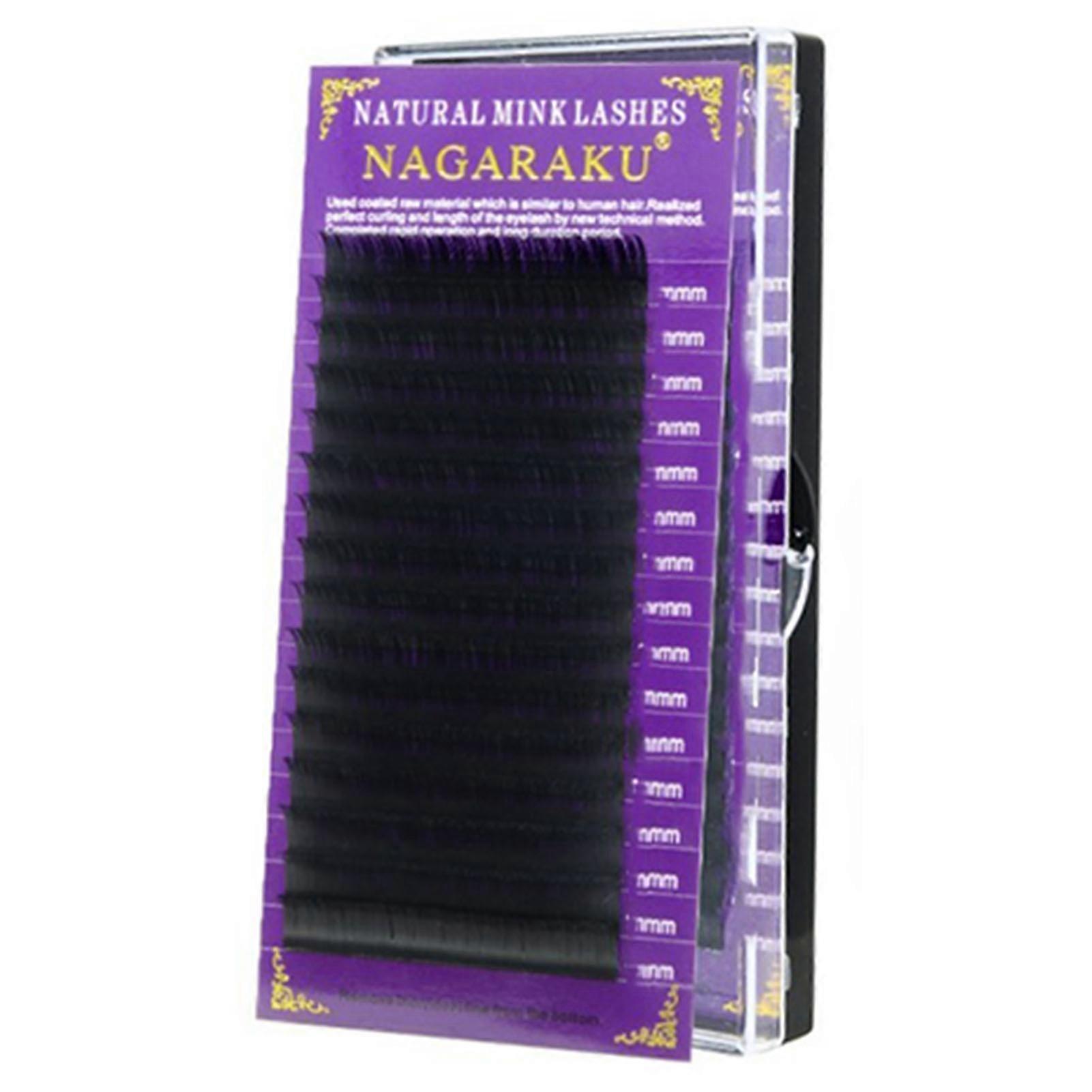 16 Rows Grafting Fake Eyelashes D Curl Blooming Flower Fluffy Soft Grafting Artificial Eyelashes Matte Carbon Black 0.15 0.47in
