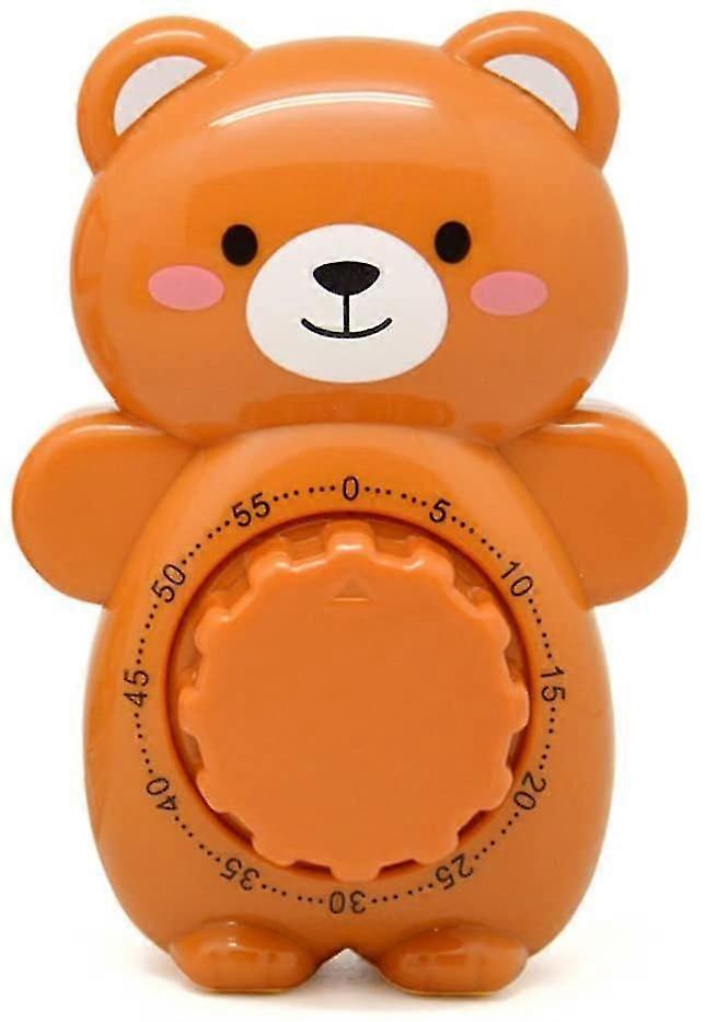 Cute Cartoon Bear Timer 60 Minutes Mechanical Cooking Timer Clock Loud Alarm Counting