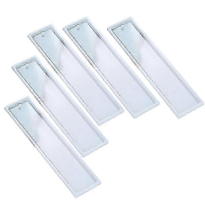 5pcs Silicone Rectangular Bookmark Mould for Resin Casting Jewelry Making