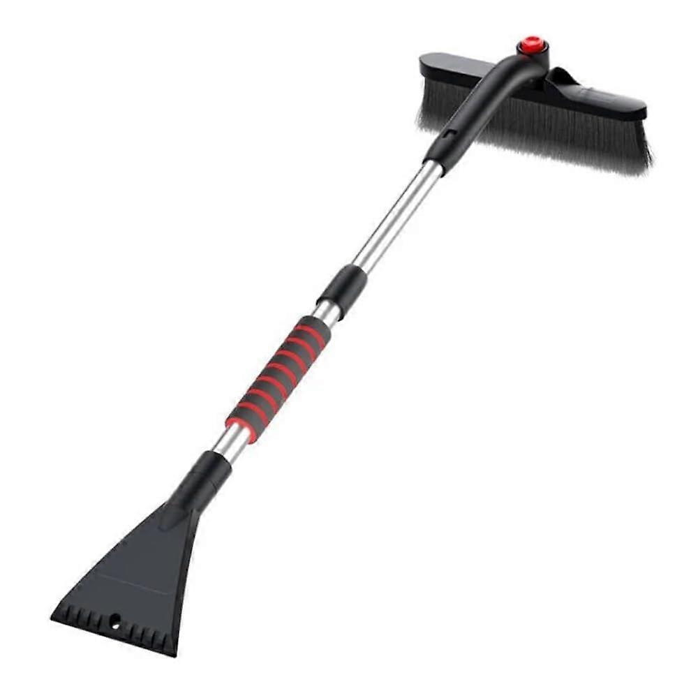 Car Snow Shovel Telescopic Extendable Ice Scraper Snow Brush Removable Windshield Black