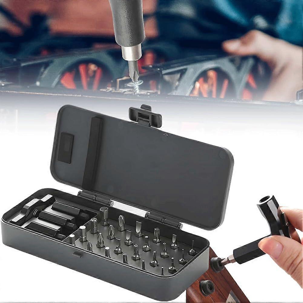 24 in 1 Ratchet Screwdriver Tool Set, Magnetic Multibit for Home Repairs