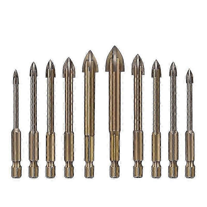 10PC Efficient Universal Drilling Tool,Multi-Function Alloy Drill Bit Tip Tools,Carbide Drill Tap B