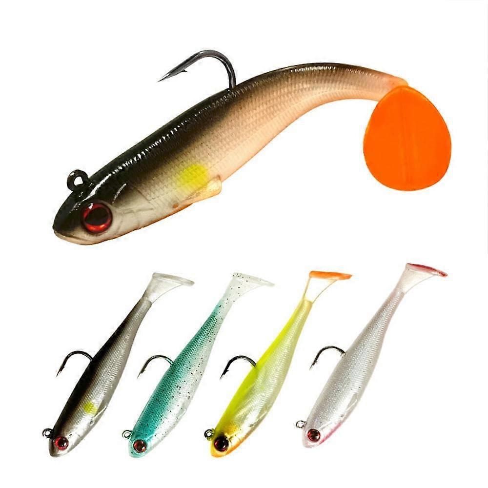 Rubber Fish Fishing Lure 9 cm 12.3 g Artificial Bait for Trout Zander Perch Hooks Freshwater Saltwater
