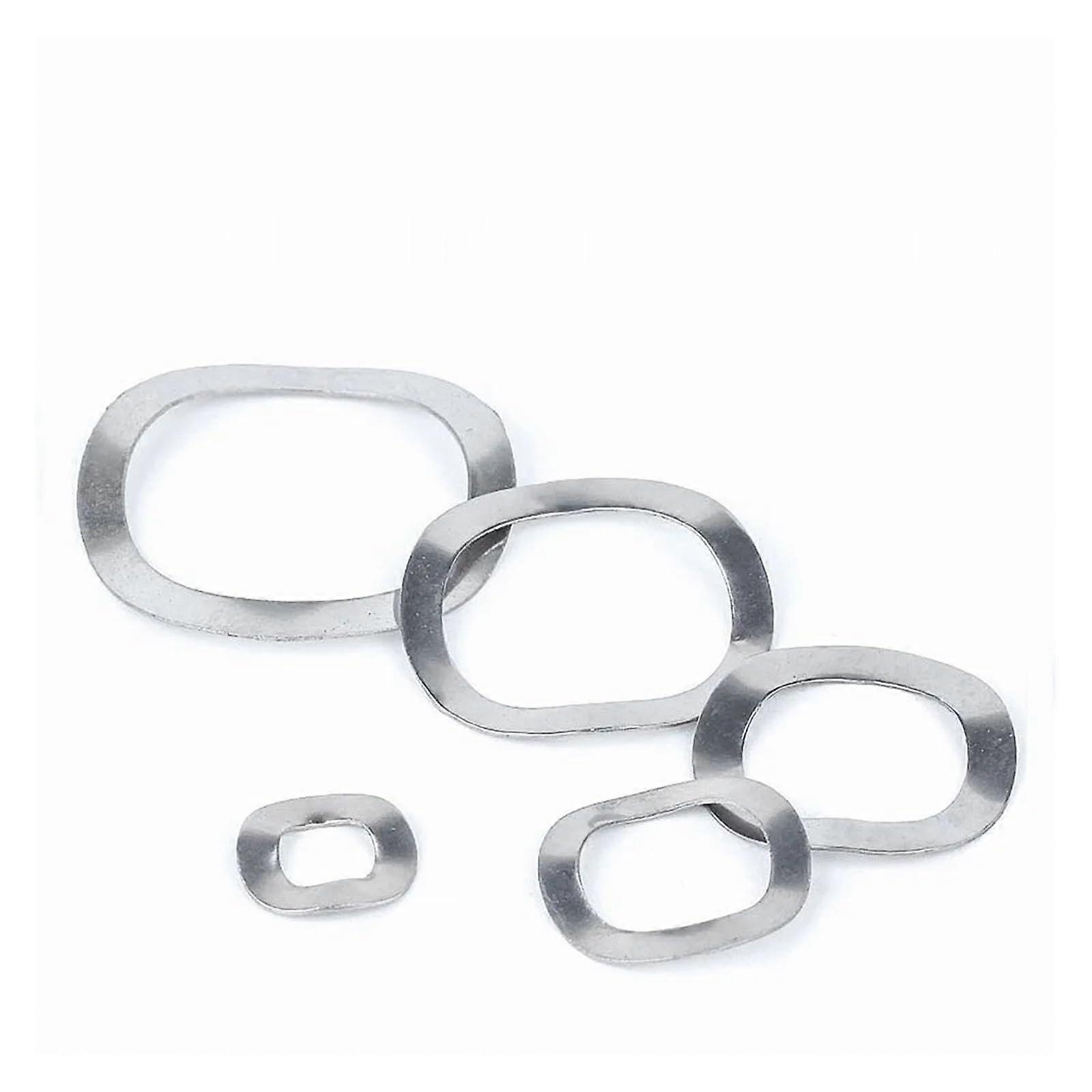 Wave Washer Stainless Steel Spring Washer, Wave-Type Seal, Metric M3-M41 Range, M4x8x0.3, 50 Pcs