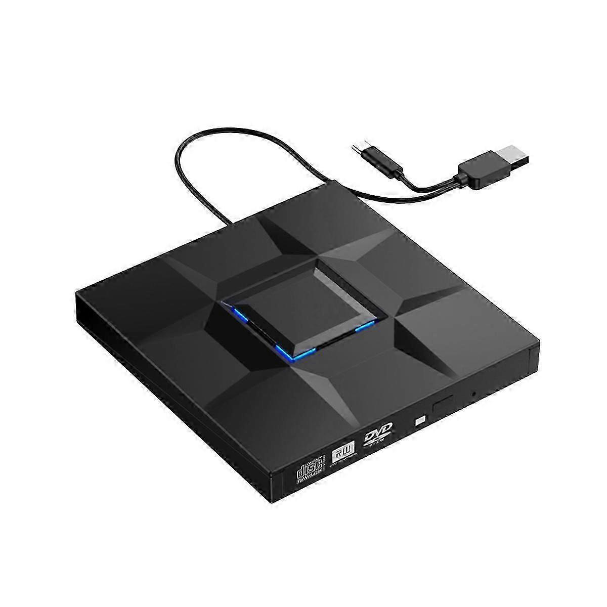 External CD and DVD Player Game Burner DVD External USB 3.0 Type C CD Writer Reader for PC Laptop D