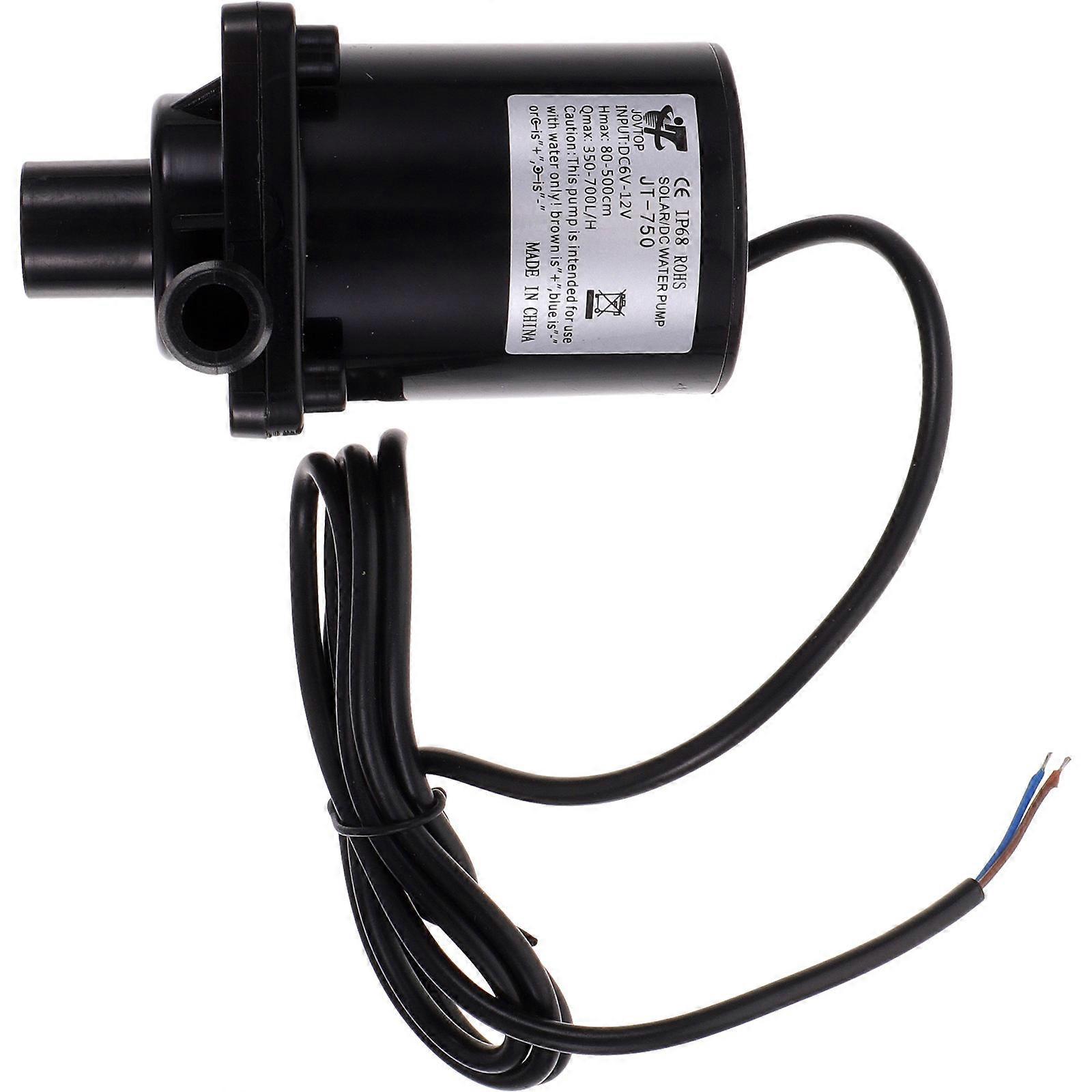 DC Circulating Pump for Aquarium Silent Black Plastic 6-12V