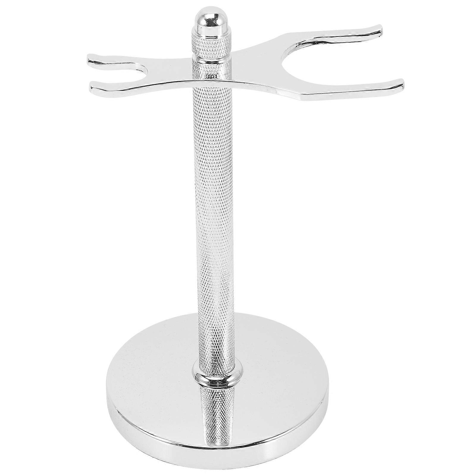 blaireau support support support barbier fournitures base rectangulaire argent 1pcs