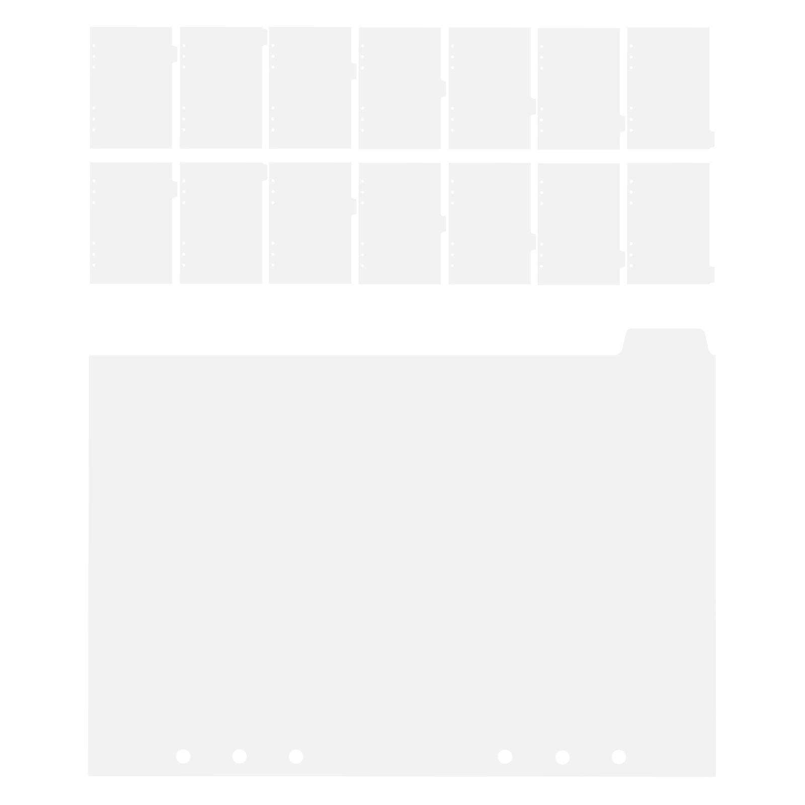 Binder Inserts Dividers Category Creation Creative Design Plastic Folder Dividers For Planners Household Use 14Pack